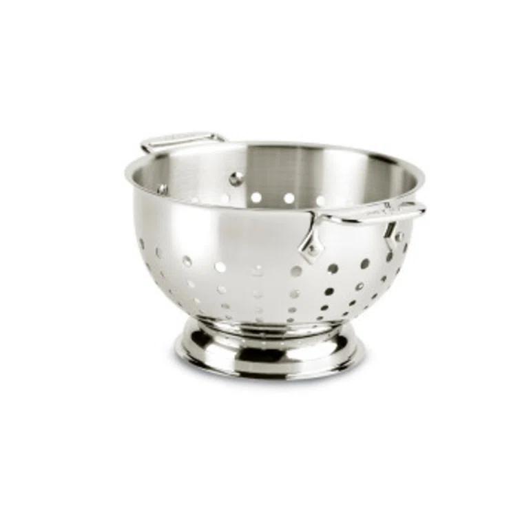 All-Clad 3 Quart Stainless Steel Colander, Silver