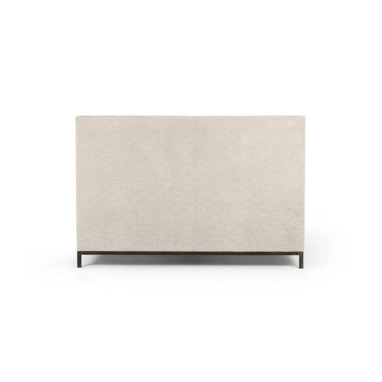 Scaife Upholstered Metal Wingback Bed