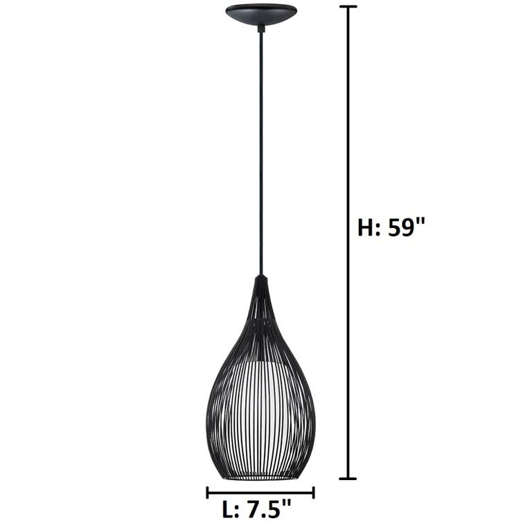 Lotus Single Light Steel Dimmable Pendant