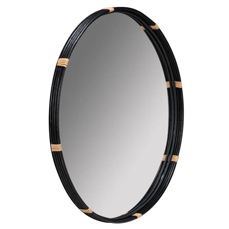 Adaline Round Mirror - Black