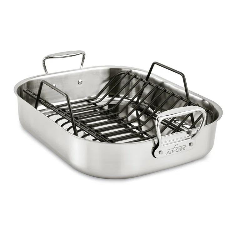 All-Clad ® Stainless Steel Large 16" Roaster with Rack