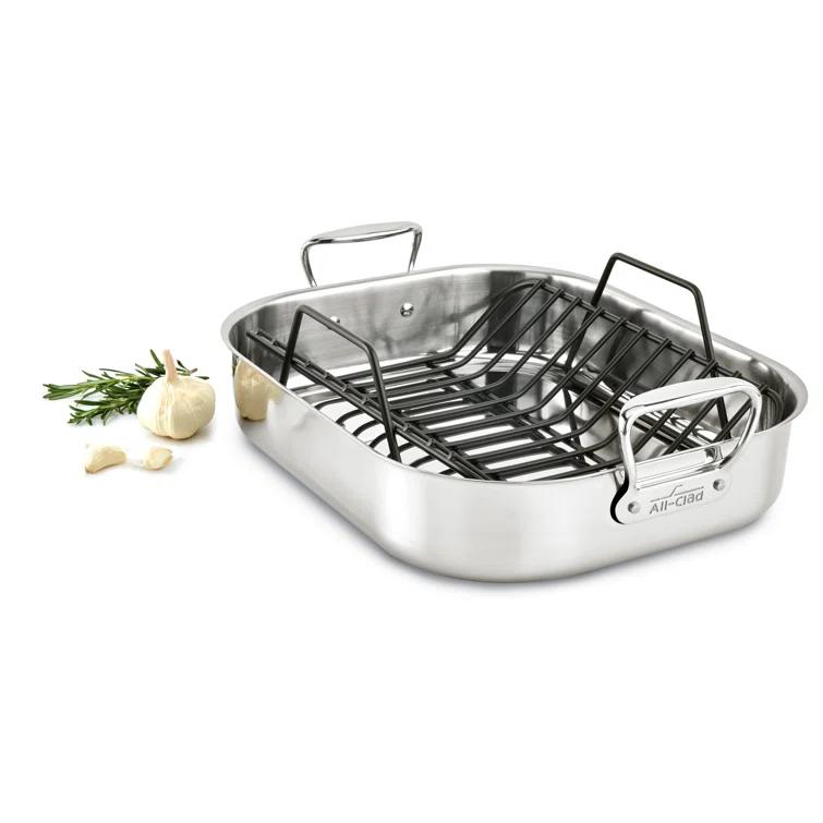 All-Clad ® Stainless Steel Large 16" Roaster with Rack