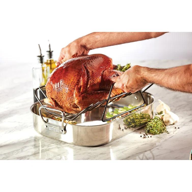 All-Clad ® Stainless Steel Large 16" Roaster with Rack