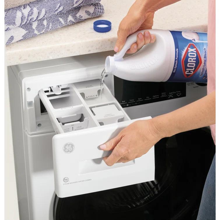 GE Appliances All-In-One Combo Unit with 2.4 Cubic Feet Front Load Washer and 2.4 Cubic Feet Electric Dryer