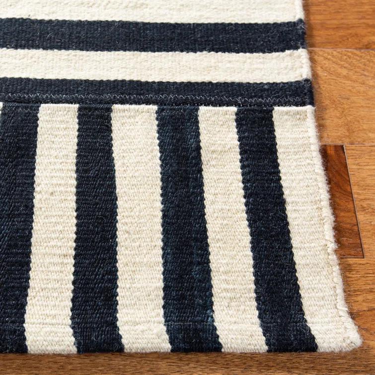 Cinder Stripe Handwoven Wool Rectangular 6' x 9' Rug