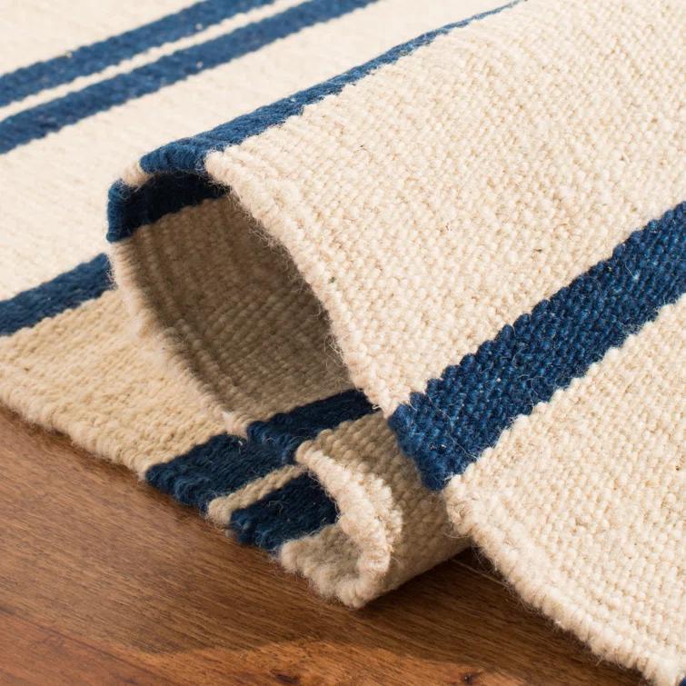 Pacific Stripe Handwoven Wool Rectangular Area Rug