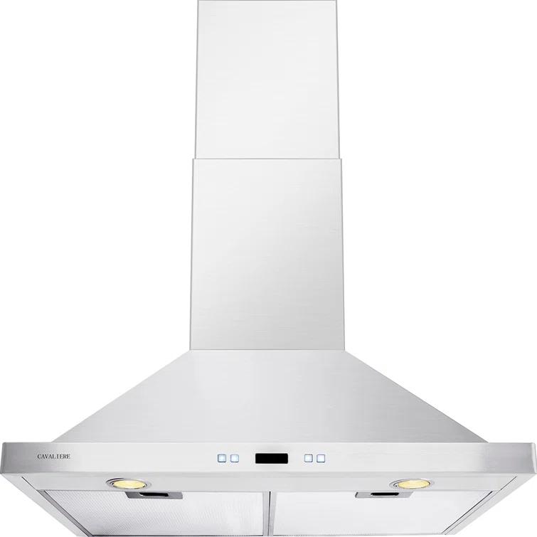 Cavaliere CAVALIERE 30" inch 462 CFM Convertible Digital Wall Mount Range Hood Included Charcoal Filter in Stainless Steel SV218B2-30