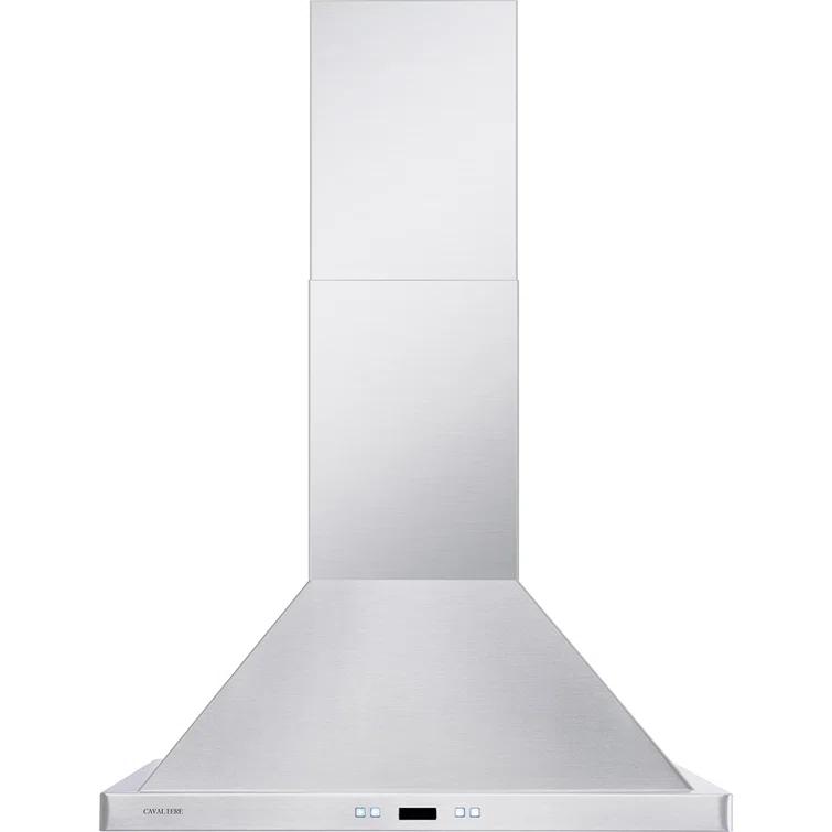 Cavaliere CAVALIERE 30" inch 462 CFM Convertible Digital Wall Mount Range Hood Included Charcoal Filter in Stainless Steel SV218B2-30