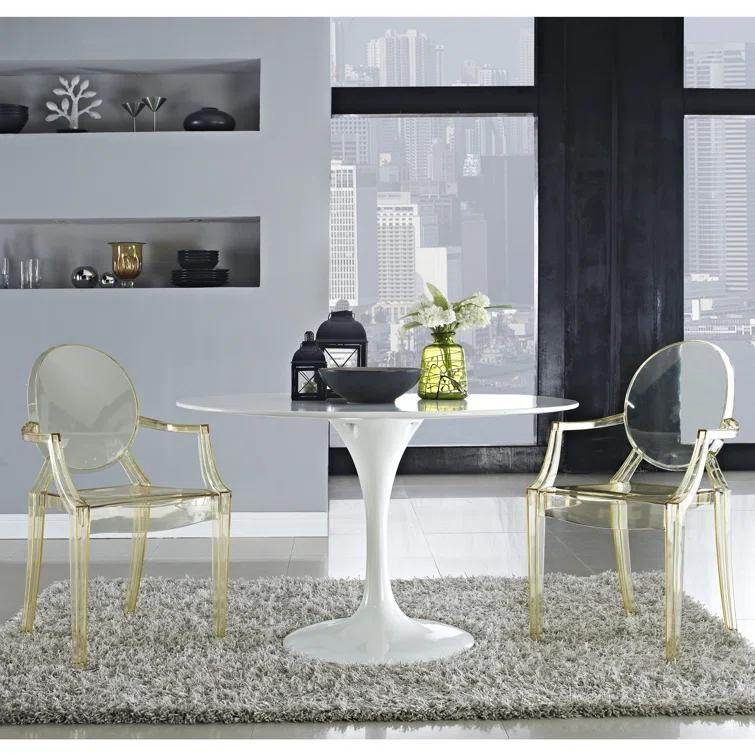 Louis Ghost Outdoor Stacking Dining Armchair