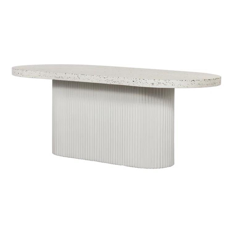 Ros 79'' Stone Outdoor Dining Table