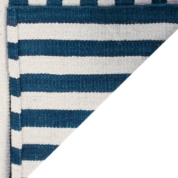 Pacific Stripe Handwoven Wool Rectangular Area Rug