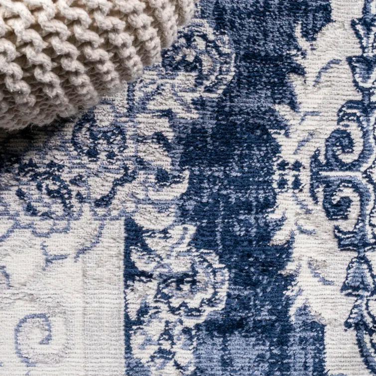 Nisbet Oriental Ivory/Navy Area Rug