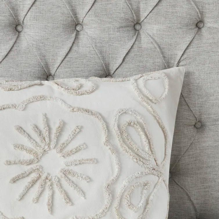 Violette 3 Piece Tufted Cotton Chenille Duvet Cover Set