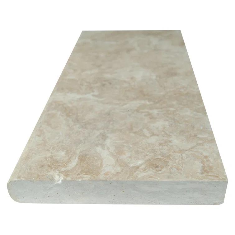 Tuscany Travertine 12" x 24" Honed Unfilled Brushed Coping
