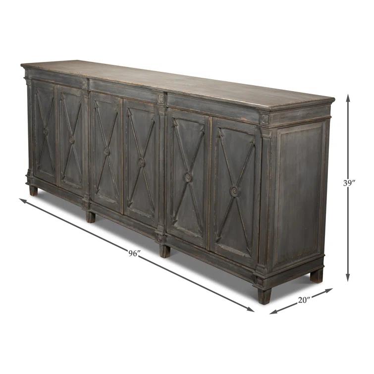 Marksman 96'' Solid Wood Sideboard