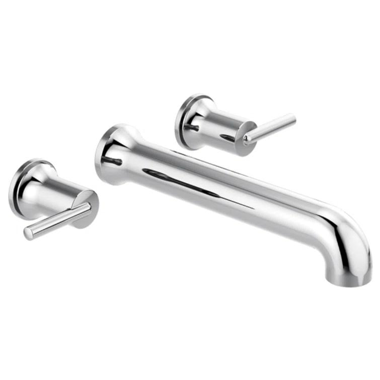 Contemporary Double Handle Wall Mounted Roman Tub Faucet