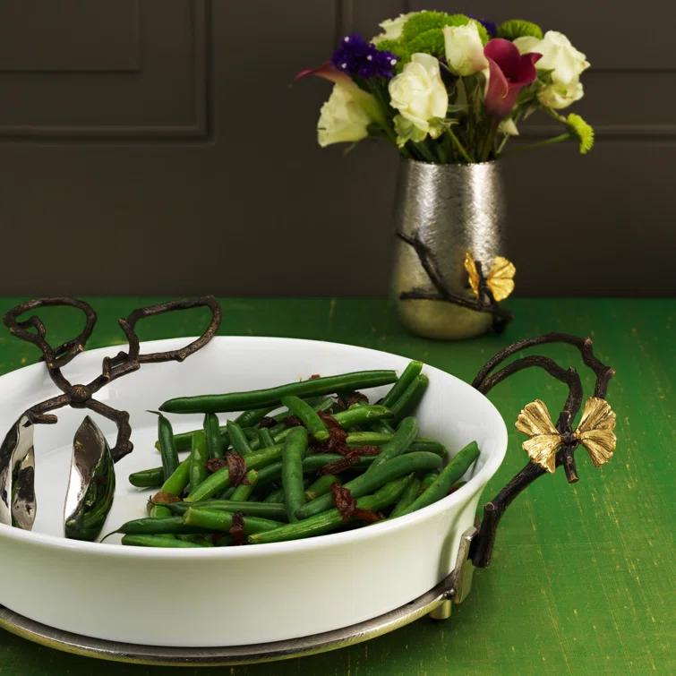 Butterfly Ginkgo 10.5" Porcelain Pie Dish