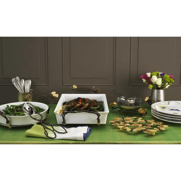 Butterfly Ginkgo 10.5" Porcelain Pie Dish