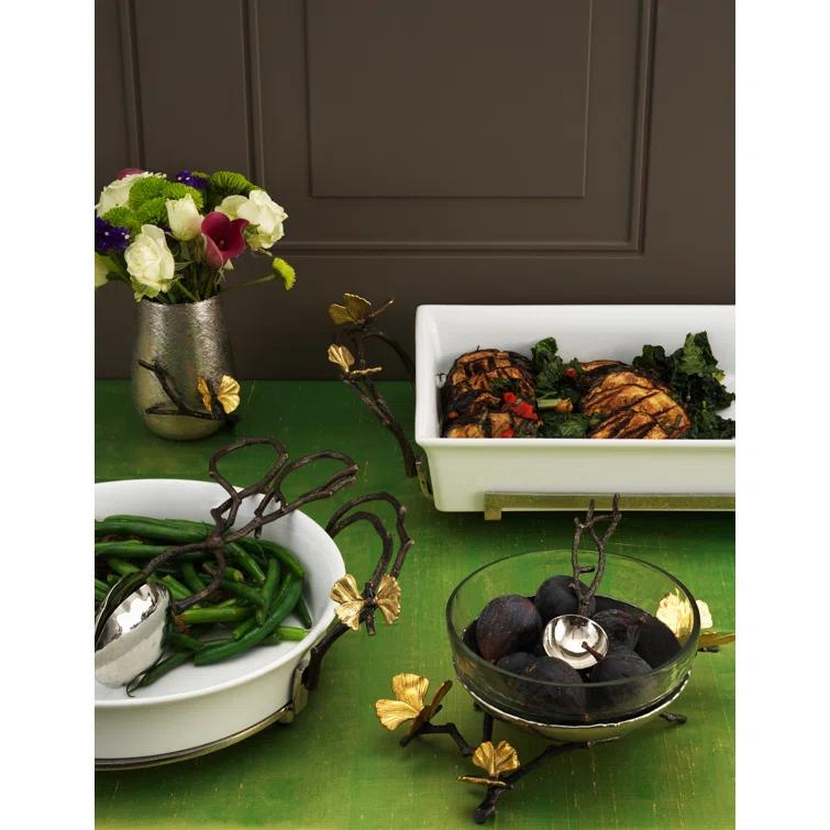 Butterfly Ginkgo 10.5" Porcelain Pie Dish