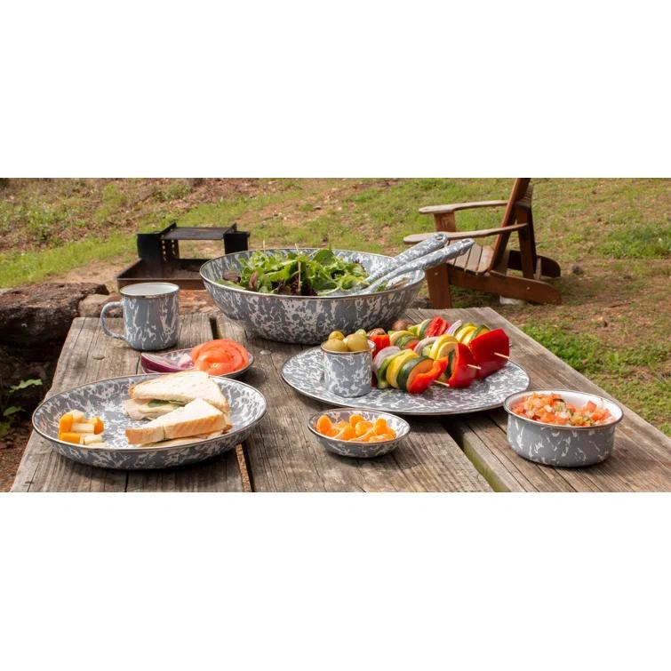 Golden Rabbit Grey Swirl Roasting Pan