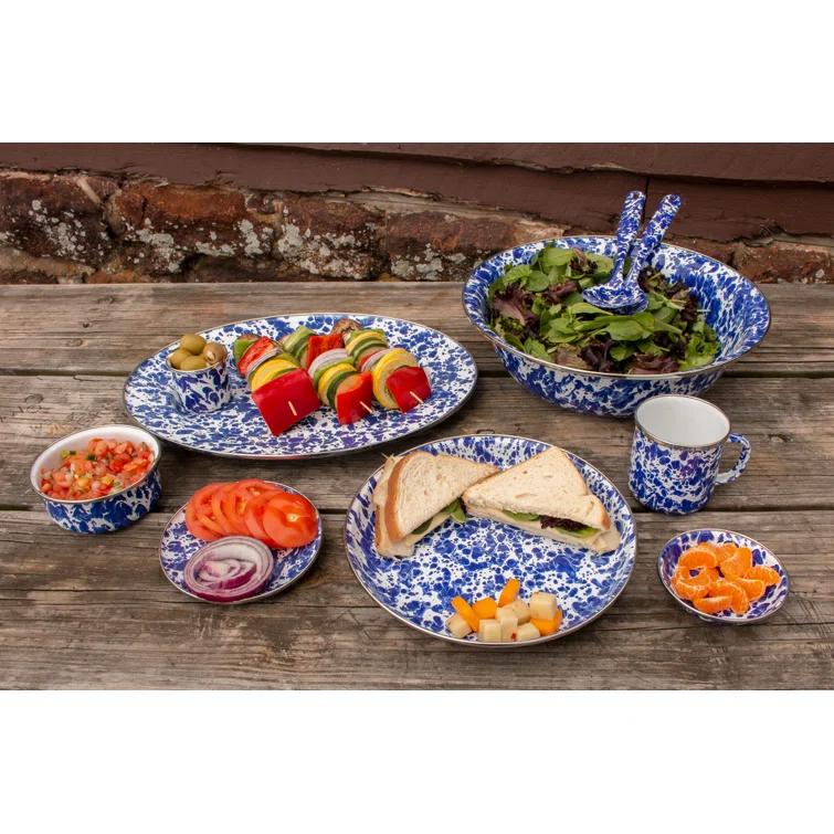 Golden Rabbit Golden Rabbit Swirl Enamelware Serving Bowl