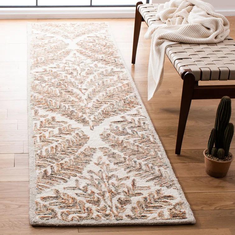 Capri CPR208 Tufted Indoor Runner Rug - Ivory/Brown - 2'3"x7' - Safavieh