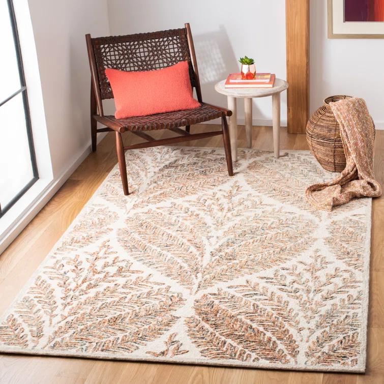 Capri CPR208 Tufted Indoor Area Rug - Ivory/Brown - 4'x6' - Safavieh