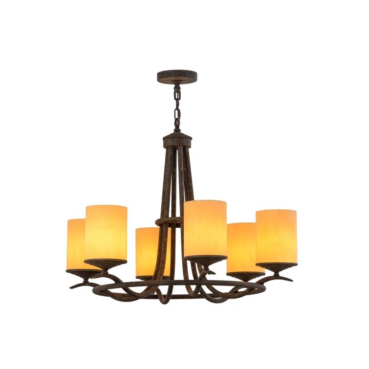 Antiquity Finish Hand-Forged Iron 6-Light Chandelier