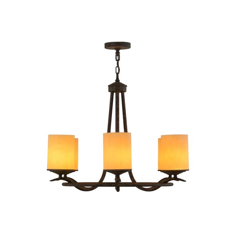Antiquity Finish Hand-Forged Iron 6-Light Chandelier