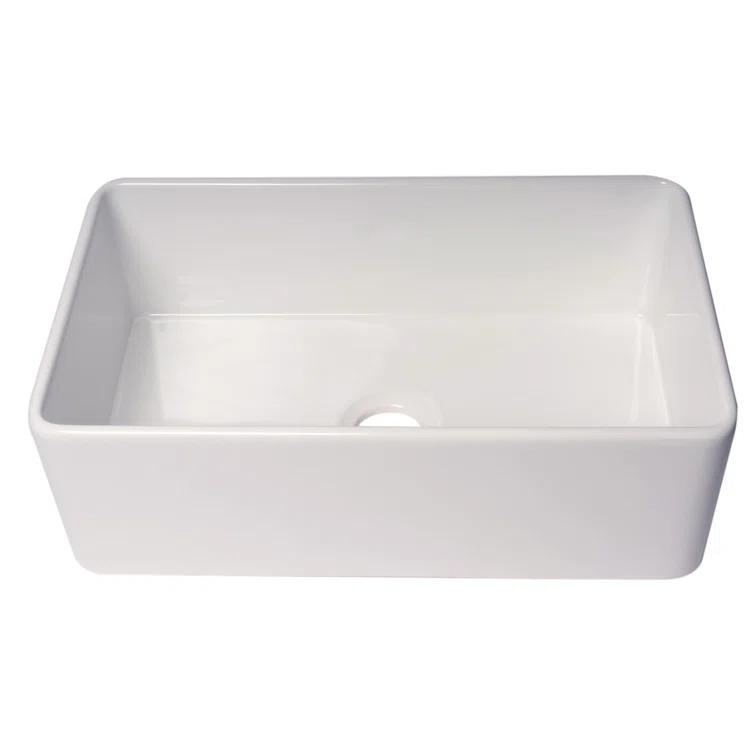 30'' L Farmhouse / Apron Single Bowl Fireclay Kitchen Sink