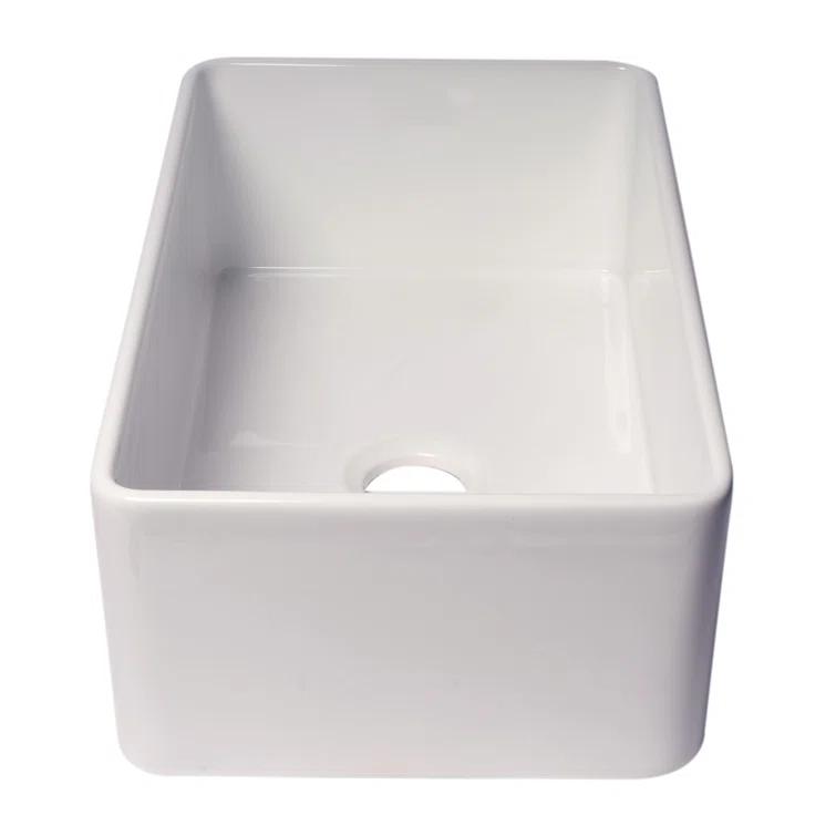 30'' L Farmhouse / Apron Single Bowl Fireclay Kitchen Sink