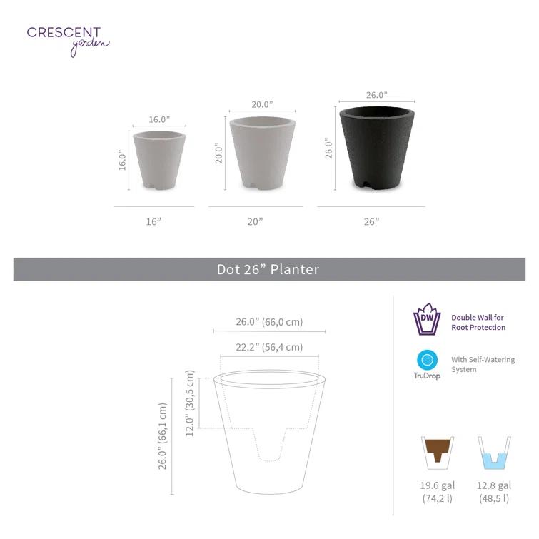 Crescent Garden Dot Planter