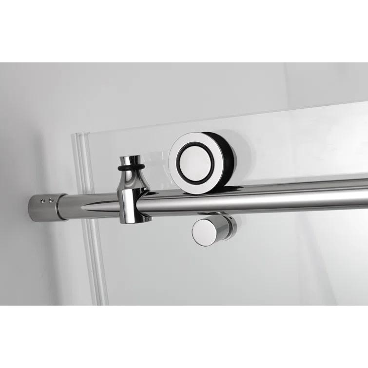 Coraline XL 44 - 48 in. x 80 in. Frameless Sliding Shower Door with StarCast Clear Glass in Polished Chrome Right Hand