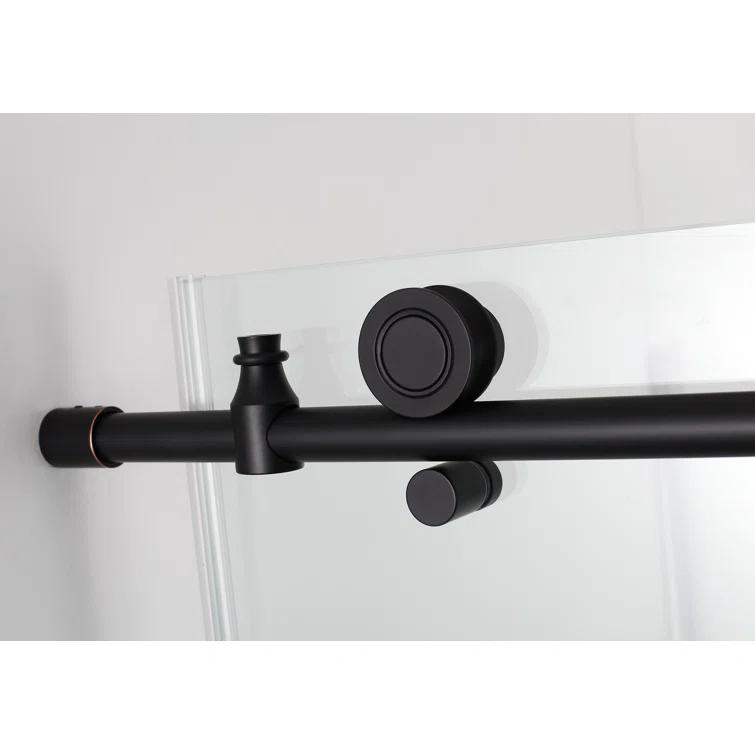 Coraline XL 56" W x 80" H Single Sliding Frameless Shower Door
