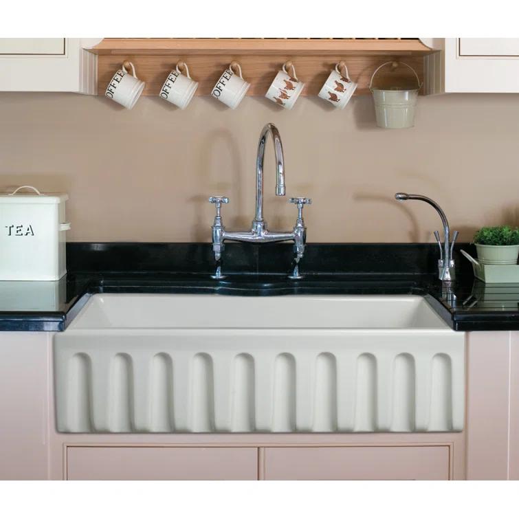 36'' L Farmhouse / Apron Single Bowl Fireclay Kitchen Sink