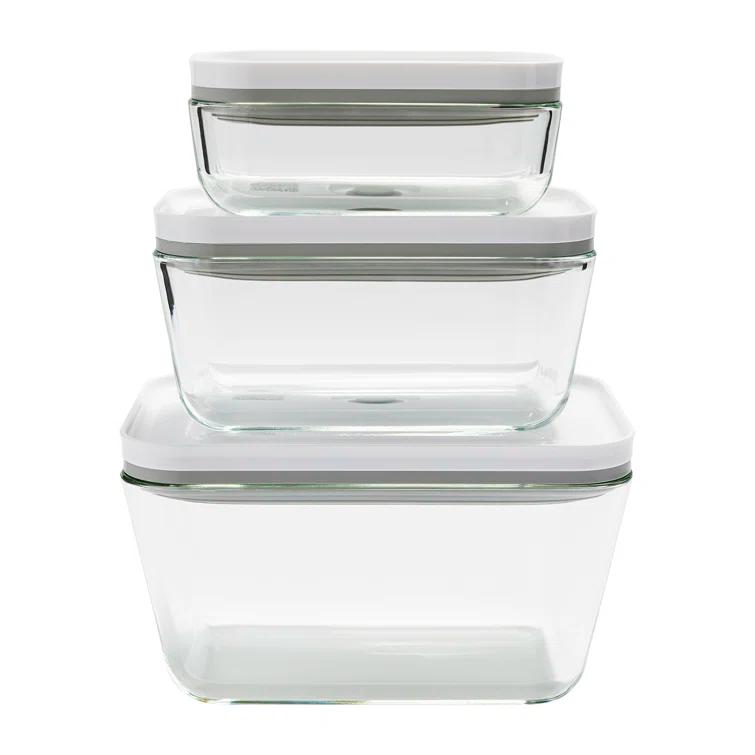 ZWILLING J.A. Henckels ZWILLING Fresh & Save 3-Piece Glass Food Storage Container, Meal Prep Container- Assorted Sizes
