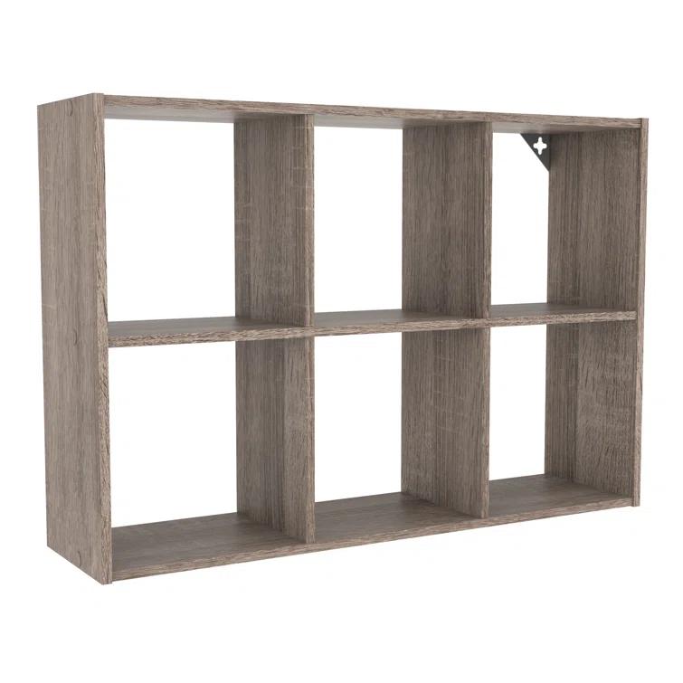 Mini 6-Cube Desktop or Wall Mounted Bookcase