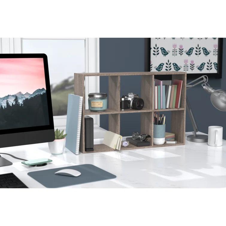 Mini 6-Cube Desktop or Wall Mounted Bookcase