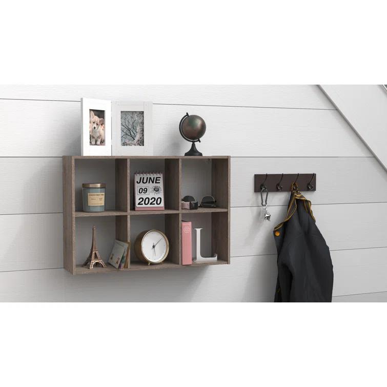 Mini 6-Cube Desktop or Wall Mounted Bookcase