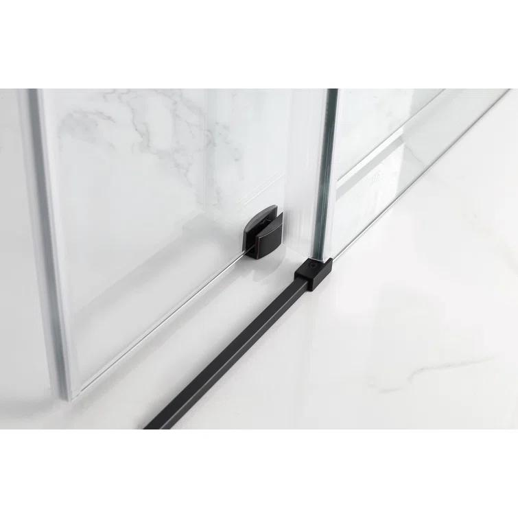 Langham XL 56 - 60" W x 80" H Sliding Frameless Shower Door