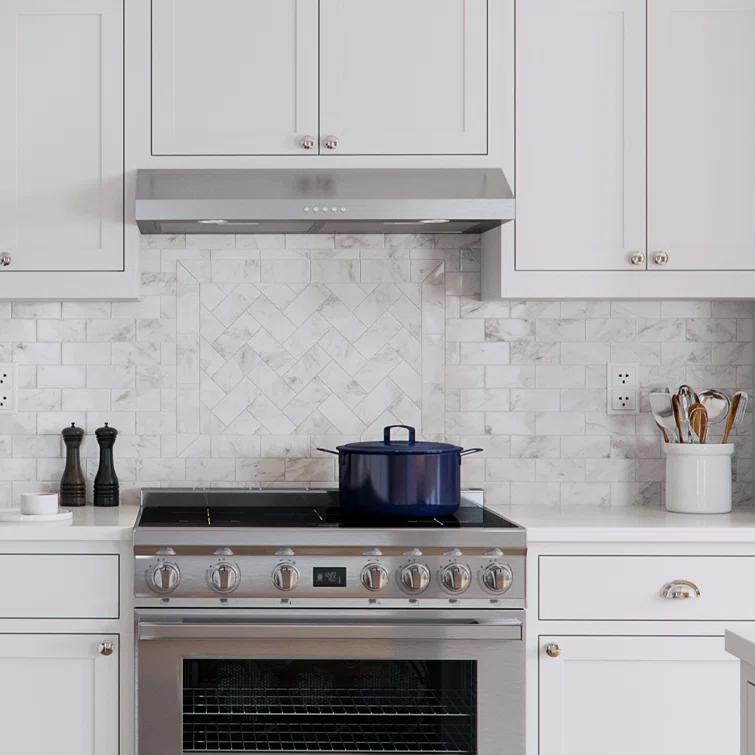 Cavaliere Cavaliere 30" Stainless Steel 200 CFM Ducted (Vented) Under Cabinet Range Hood with Mesh Filter 843012109114