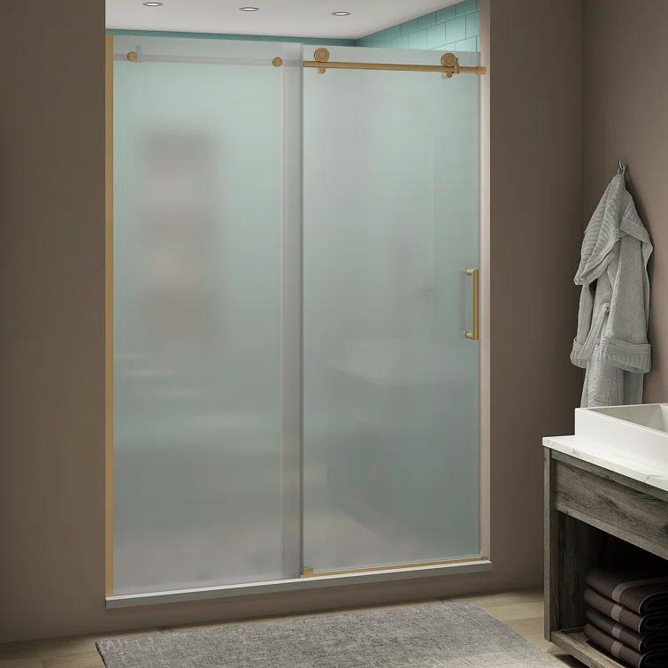 Aston Coraline XL  52" W x 80" H Single Sliding Frameless Shower Door SDR984FRUW.UC-BG-5280