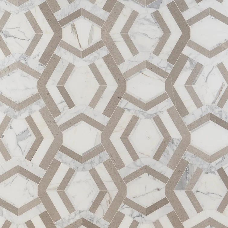 Bond Tile Tenor Marble Random Mosaic Wall & Floor Tile