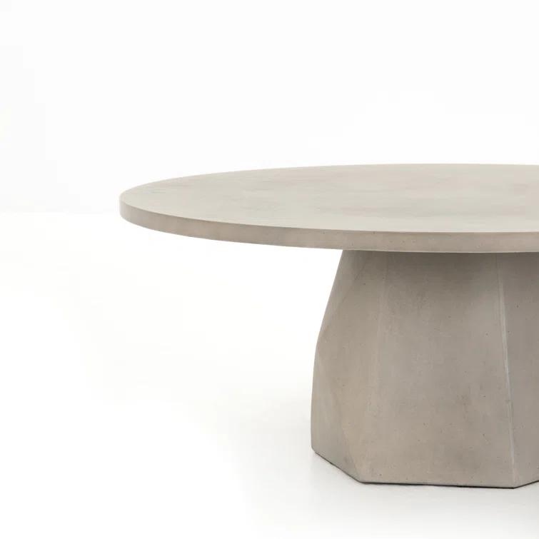 Schuller Indoor / Outdoor Round Coffee Table - Gray