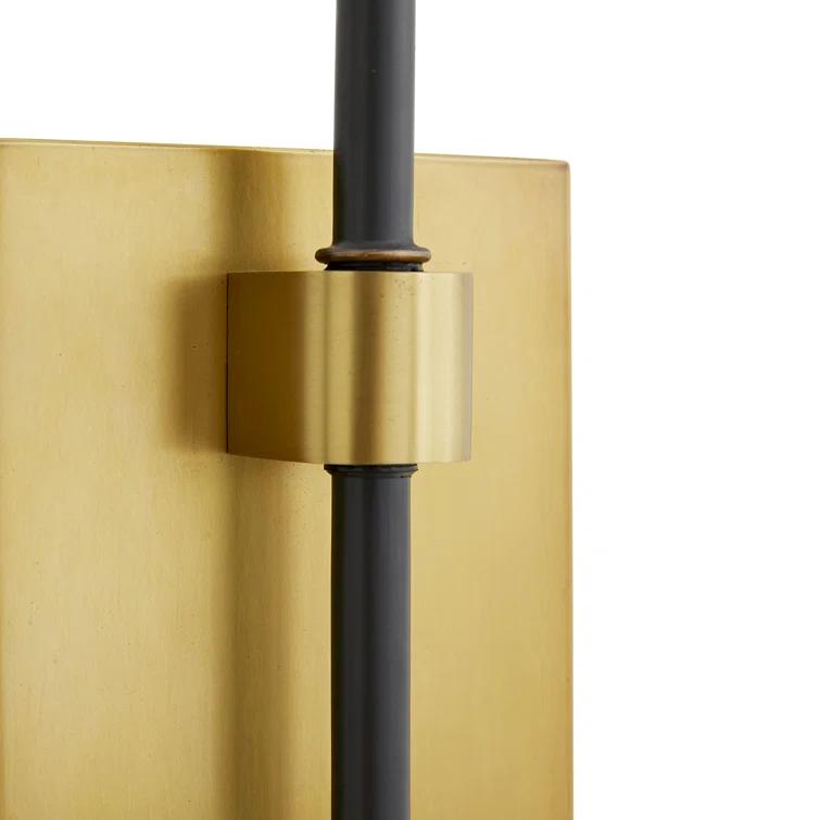 Franklin Black and Brass Swing Arm Sconce