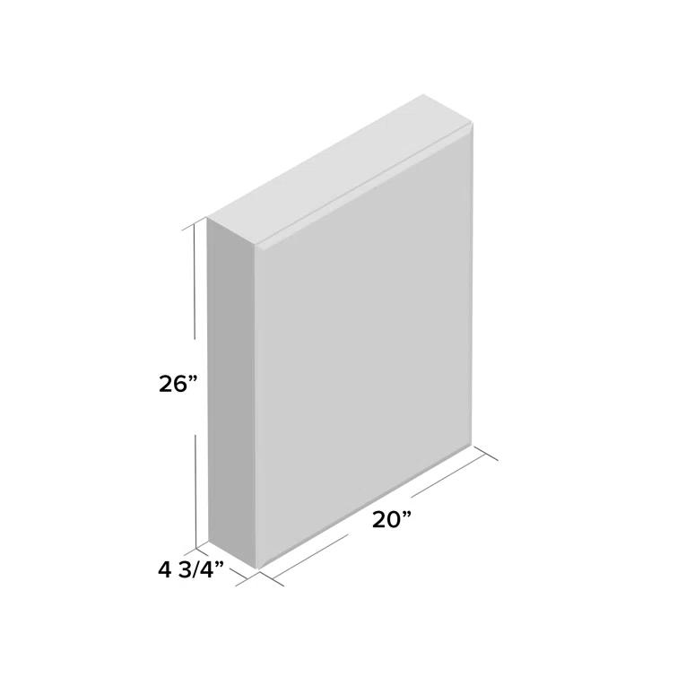CLC Recessed or Surface Mount Frameless Aluminum Medicine Cabinet Adjustable Shelves