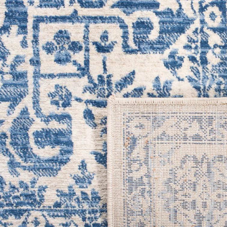 Cameron Oriental Handmade Tufted Navy/Light Gray Area Rug