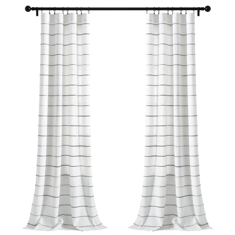 Lush Decor Reyna Semi Sheer Curtain Pair (Set of 2)
