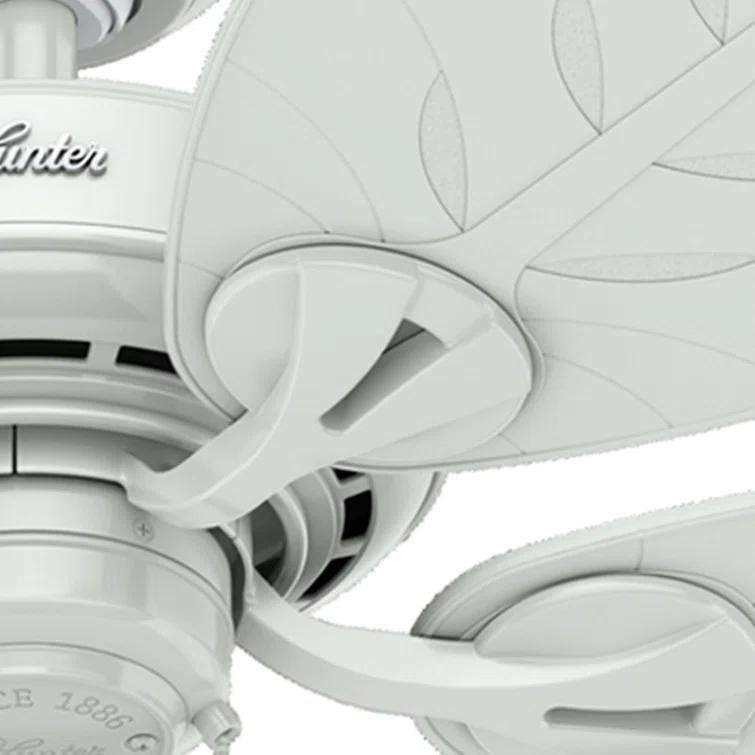 54" Bayview 5 - Blade Outdoor Tropical Leaf Ceiling Fan with Pull Chain