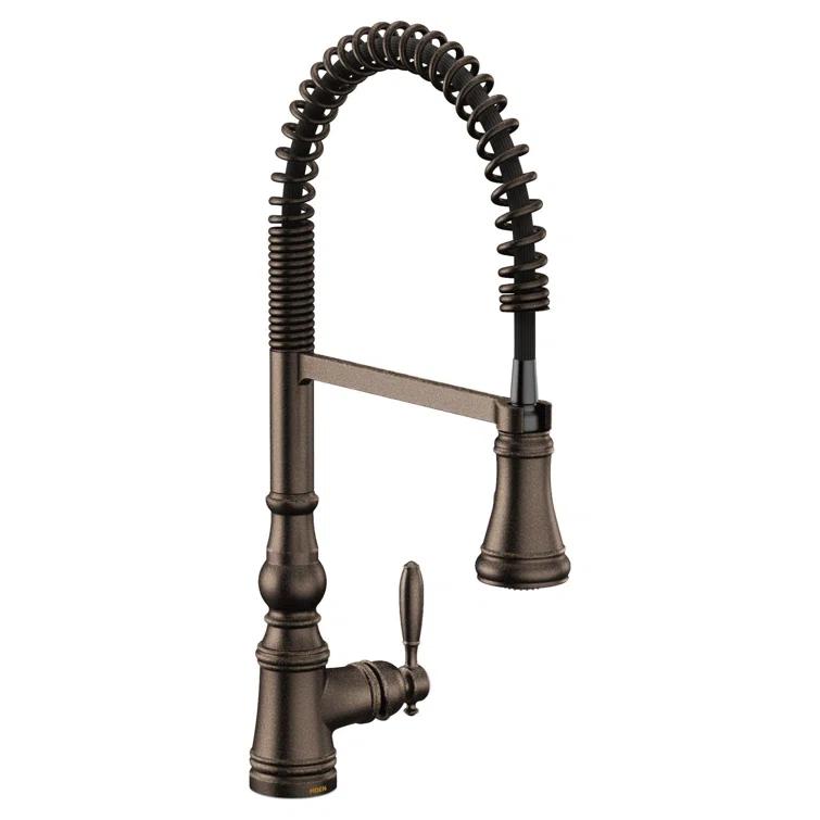 Moen Weymouth MotionSense Wave Single Handle Pre-Rinse Spring Pulldown Kitchen Faucet